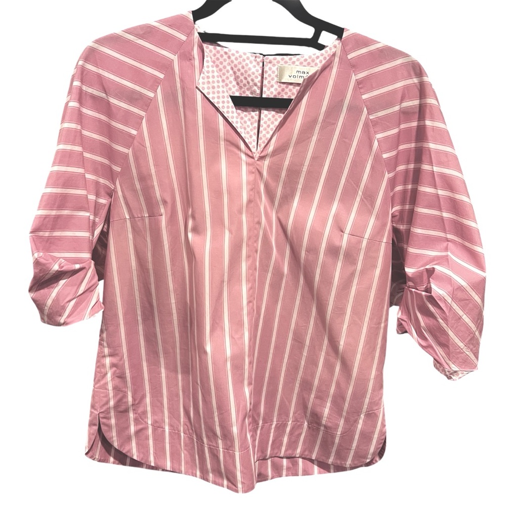 Max Volmáry Blouse - Size 4 - Pink Long t-shirt - Striped - Gently Used